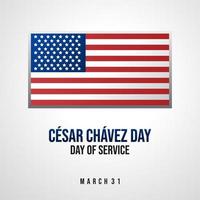 cesar chavez, dag av service. vektor illustration