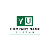 yu-Buchstaben-Logo-Design vektor