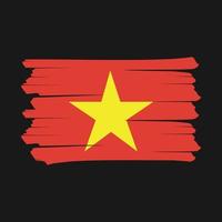 vietnam flagge bürste vektor