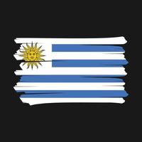 uruguay flagge bürste vektor