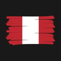 Peru Flagge Pinsel vektor