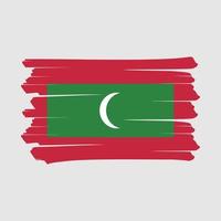 Malediven Flaggenpinsel vektor