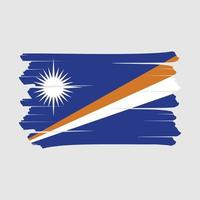 marshallöarnas flaggborste vektor