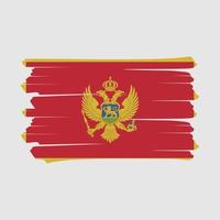 montenegro flagga borste vektor