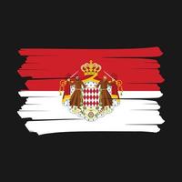 Bürste für Monaco-Flagge vektor