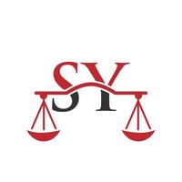 Anwaltskanzlei Buchstabe sy Logo-Design. Anwalt Zeichen vektor