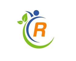 buchstabe r logo vorlage für das gesundheitswesen. medizinische Logo-Vorlage Vektor-Illustration vektor