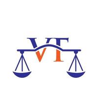 Anwaltskanzlei Buchstabe vf Logo-Design. Anwalt Zeichen vektor