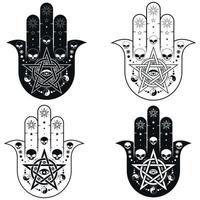 hamsa skydd symbol design vektor