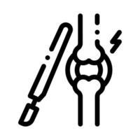 Arthroskopie-Check-Symbol Vektor-Umriss-Illustration vektor