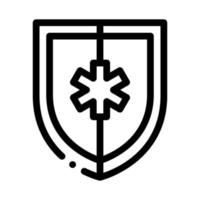 Symbol für medizinisches Schutzzeichen, Vektorgrafik vektor