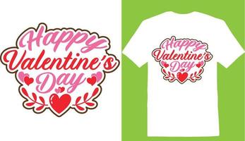 Lycklig valentine dag t-shirt vektor