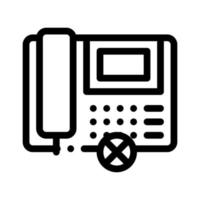 gebrochenes Telefon Symbol Vektor Umriss Illustration