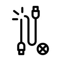 kabelbruch symbol vektor umriss illustration