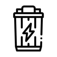 Blitz Batterie Symbol Vektor Umriss Illustration