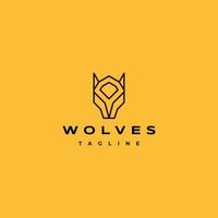 Wolf-Logo-Design-Icon-Vorlage vektor