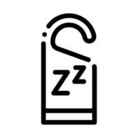 hotel handle label zzz icon outline illustration vektor