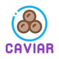 Kaviar-Meeresfrüchte-Symbol-Vektor-Umriss-Illustration vektor