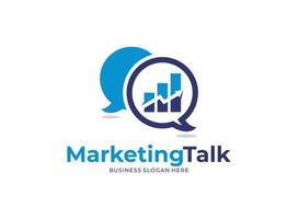 Stock Talk Business-Marketing-Logo-Design-Vorlage vektor