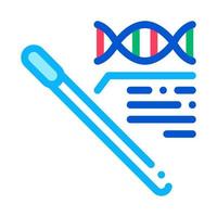 bomull svabb dna molekyl ikon översikt illustration vektor