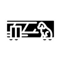 djur- transport järnväg service glyf ikon vektor illustration