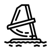 Windsurfen Wassersport Symbol Leitung Vektor Illustration