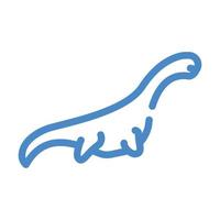 Pliosauroide Dinosaurier Farbe Symbol Vektor Illustration Zeichen