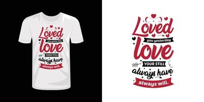 Valentinstag-Typografie-T-Shirt-Design vektor