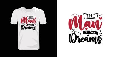 Valentinstag-Typografie-T-Shirt-Design vektor