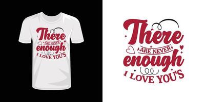 Valentinstag-Typografie-T-Shirt-Design vektor