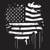 svart och vit realistisk abstrakt flagga av Amerika, Land oberoende dag, nationell traditioner - vektor
