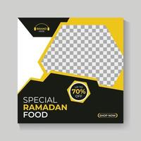 särskild ramadan mat försäljning social media posta mall vektor