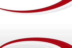 roter und weißer wellenhintergrund indonesien unabhängigkeitstag grußkartendesign, vektorillustration vektor