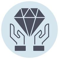 glyf ikon för diamant. vektor