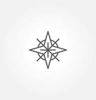 Kompass-Symbol-Vektor-Illustration-Logo-Vorlage für viele Zwecke. isoliert auf weißem Hintergrund. vektor