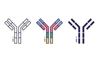 antikropp, immunitet ikon vektor