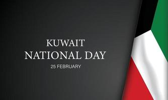 hintergrund des kuwaitischen nationaltages. Banner, Poster, Grußkarte. Vektor-Illustration. vektor