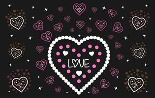 Valentinstag-Element kostenlos, Liebesvektorbündel kostenlos, Liebesvektormuster, Herzcliparts, Liebeszeichnung, Herzen gesetzt vektor