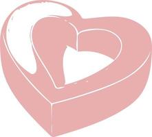 rosa Färg kärlek hjärta form design vektor