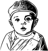 baby line art vektor