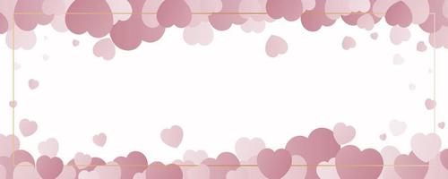 Valentinstag Hintergrund mit rosa Herzen vektor