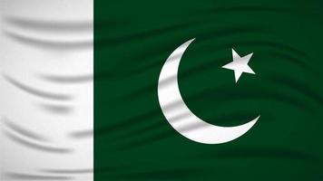 realistisk pakistan nationell flagga bakgrund vektor