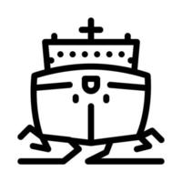 Eisbrecher Schiff Symbol Vektor Umriss Symbol Illustration