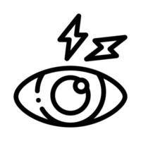 Augenschmerzen Symbol Vektor Umriss Illustration