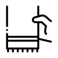 hand halten stoff serviette symbol umriss illustration vektor