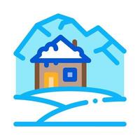 arktisches Haus Symbol Vektor Umriss Symbol Illustration