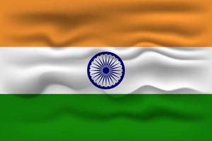 vinka flagga av de Land Indien. vektor illustration.