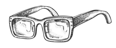 glasögon syn korrektion tillbehör retro vektor
