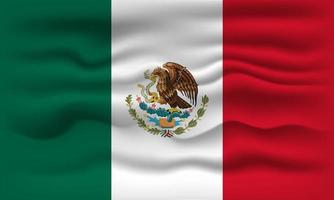 vinka flagga av de Land Mexiko. vektor illustration.