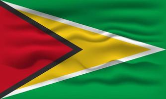 schwenkende Flagge des Landes Guyana. Vektor-Illustration. vektor